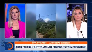 Φωτιά στη Χίο: Ήχησε το «112» για ετοιμότητα στην περιοχή Βίκι