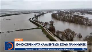 Έβρος: 120.000 στρέμματα καλλιεργειών έχουν πλημμυρίσει