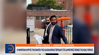Ο Δήμαρχος της Νέας Υόρκης Ζοχράν Μαμντάνι βούτηξε στην πισίνα με κουστούμι