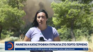 Μαίνεται η καταστροφική πυρκαγιά στο Πόρτο Γερμενό
