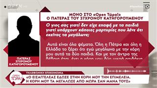Πατέρας 37χρονου κατηγορούμενου: «Ο εισαγγελέας έδωσε στην κόρη μου την επιμέλεια, η κόρη μου μεγάλωσε τα παιδιά σαν μάνα τους»