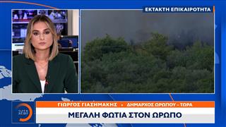 Έκτακτο δελτίο: Μεγάλη φωτιά στον Ωρωπό