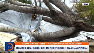 Αλεξανδρούπολη: Τεράστιες καταστροφές από ανεμοστρόβιλο