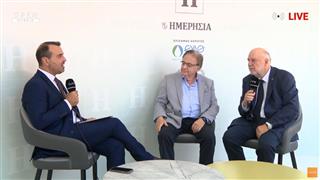 Ο Απόστολος Καμαρινάκης και ο Γιάννης Τσάρας στη ΔΕΘ