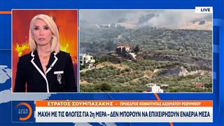 Ρέθυμνο: Μάχη με τις φλόγες για 2η μέρα - Δεν μπορούν να επιχειρήσουν εναέρια μέσα