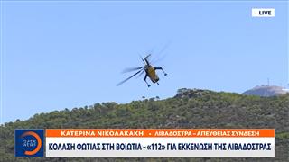 Κόλαση φωτιάς στην Βοιωτία - «112»  για την εκκένωση της Λιβαδόστρας