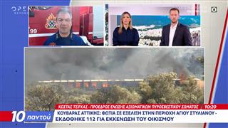 Κουβαράς Αττικής: 200 πυροσβέστες επιχειρούν αυτη τη στιγμή να σβήσουν τη φωτιά