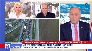 Κυριάκος Βελόπουλος: «Πάγωμα χρεών και επιμήκυνση διάρκειας αποπληρωμής των αγροτικών δανείων»
