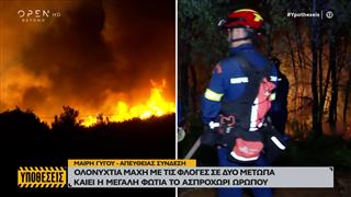 Ωρωπός: Ολονύχτια μάχη με τις φλόγες σε δύο μέτωπα