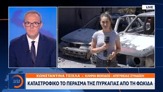 Καταστροφικό το πέρασμα της πυρκαγιάς από την Φωκίδα
