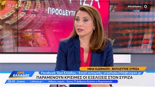 Νίνα Κασιμάτη: Παραμένουν κρίσιμες οι εξελίξεις στον ΣΥΡΙΖΑ