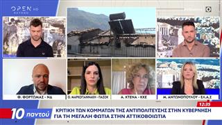 Πολιτική αντιπαράθεση Φόρτωμα, Μαρκογιαννάκη, Κτενά και Αντωνοπούλου για τη φωτιά στην Αττικοβοιωτία