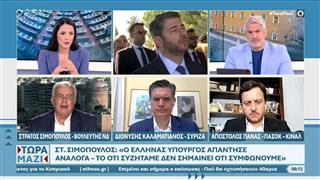 Πολιτική αντιπαράθεση Σιμόπουλου, Καλαματιανού και Πάνα για την Κύπρο, τον Έβρο και τη Novartis